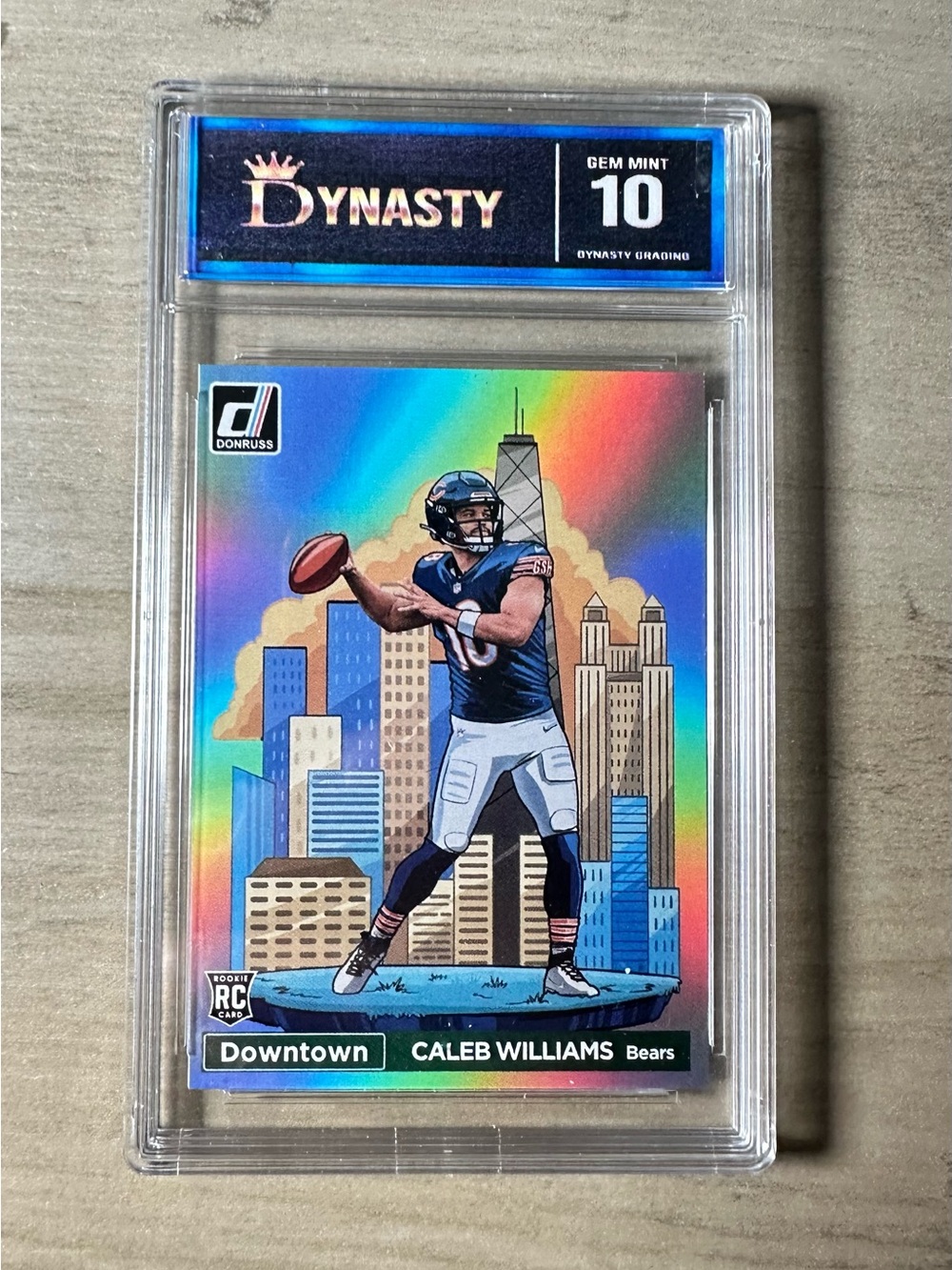 Caleb Williams 2024 Panini Downtown Rookie #21 Gem Mint 10 Novelty Card.